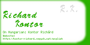 richard kontor business card