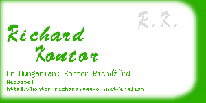 richard kontor business card